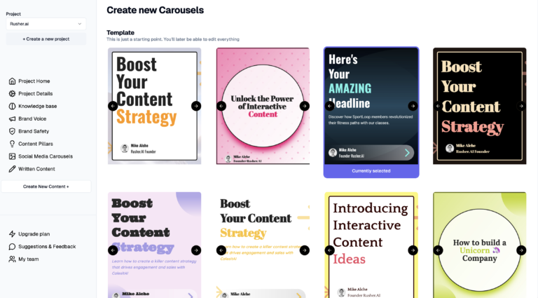 How to Create Your First Social Media Carousel With AI